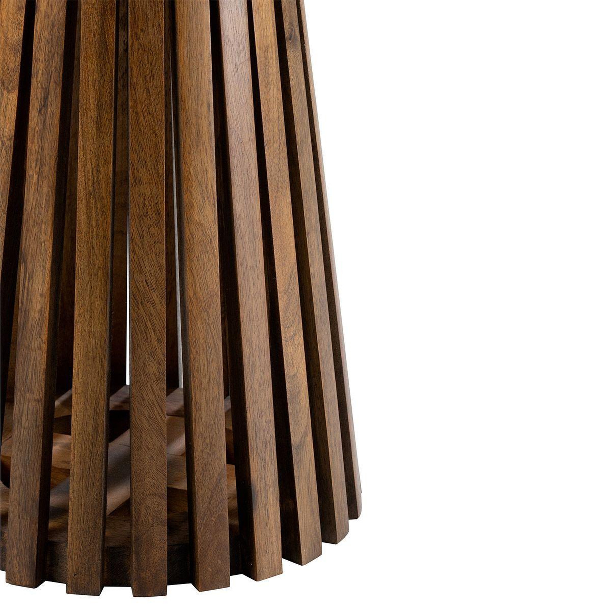 Voir la diapositive 3 : J-LINE Table d'appoint design en bois  vincent  40cm marron