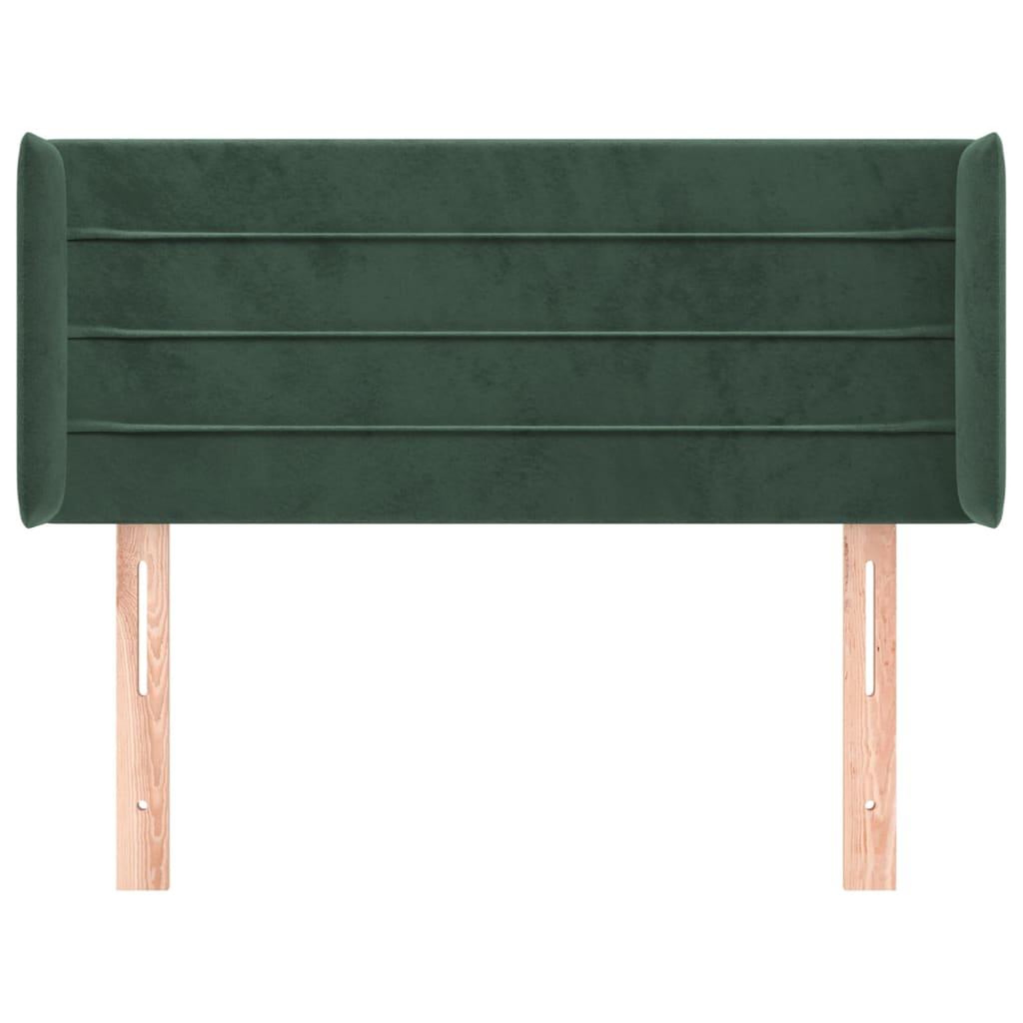 Voir la diapositive 3 : VIDAXL Tete de lit avec oreilles Vert fonce 103x16x78/88 cm Velours