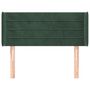 Voir la diapositive 3 : VIDAXL Tete de lit avec oreilles Vert fonce 103x16x78/88 cm Velours