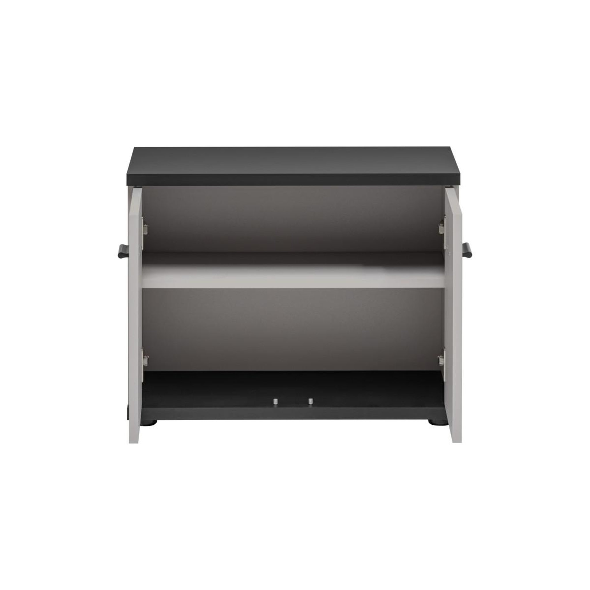 Voir la diapositive 2 : Paris Prix Meuble de rangement  hugo  60cm gris & noir