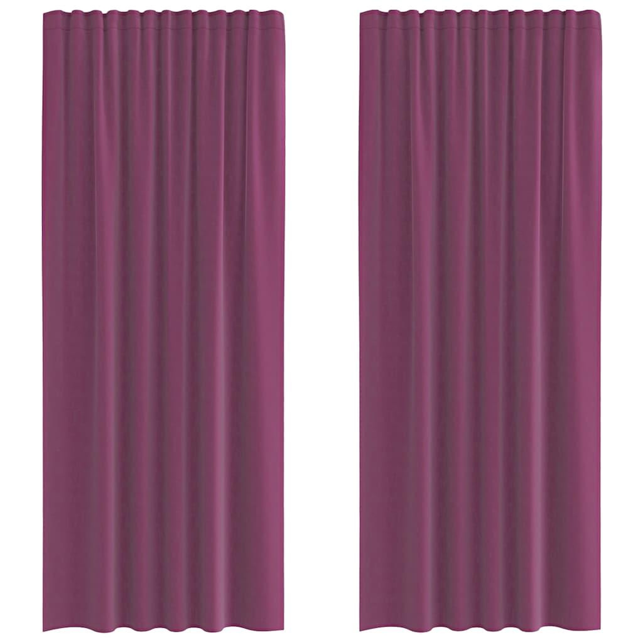 Voir la diapositive 2 : VIDAXL Rideaux en voile avec boucles 2 pcs violet 140x245 cm