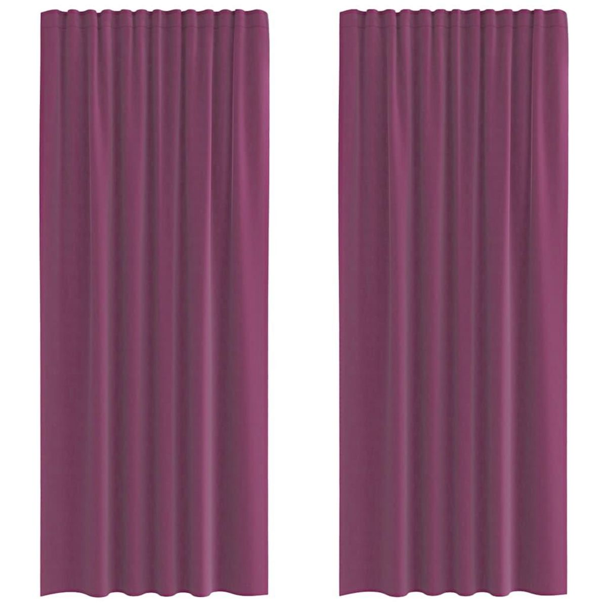 VIDAXL Rideaux en voile avec boucles 2 pcs violet 140x245 cm