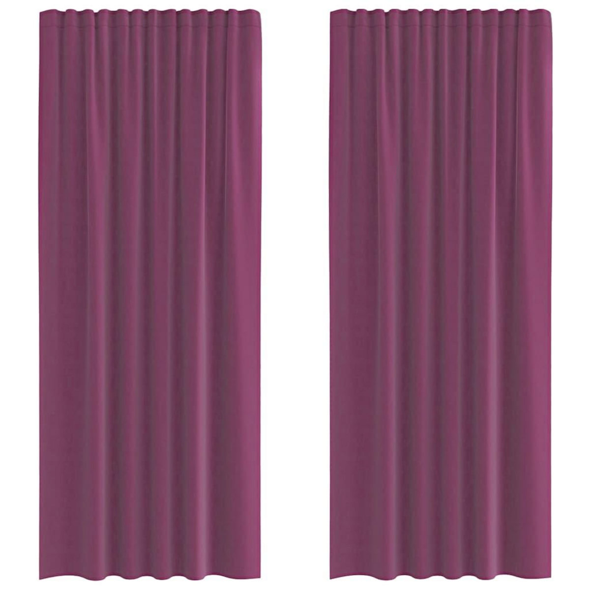 VIDAXL Rideaux en voile avec boucles 2 pcs violet 140x245 cm