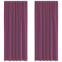 Voir la diapositive 2 : VIDAXL Rideaux en voile avec boucles 2 pcs violet 140x245 cm