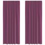 Voir la diapositive 2 : VIDAXL Rideaux en voile avec boucles 2 pcs violet 140x245 cm