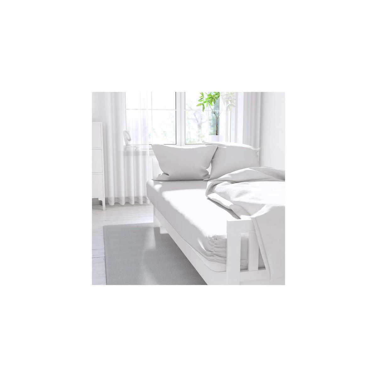 ZZZ Drap housse uni ZZZ en polycoton