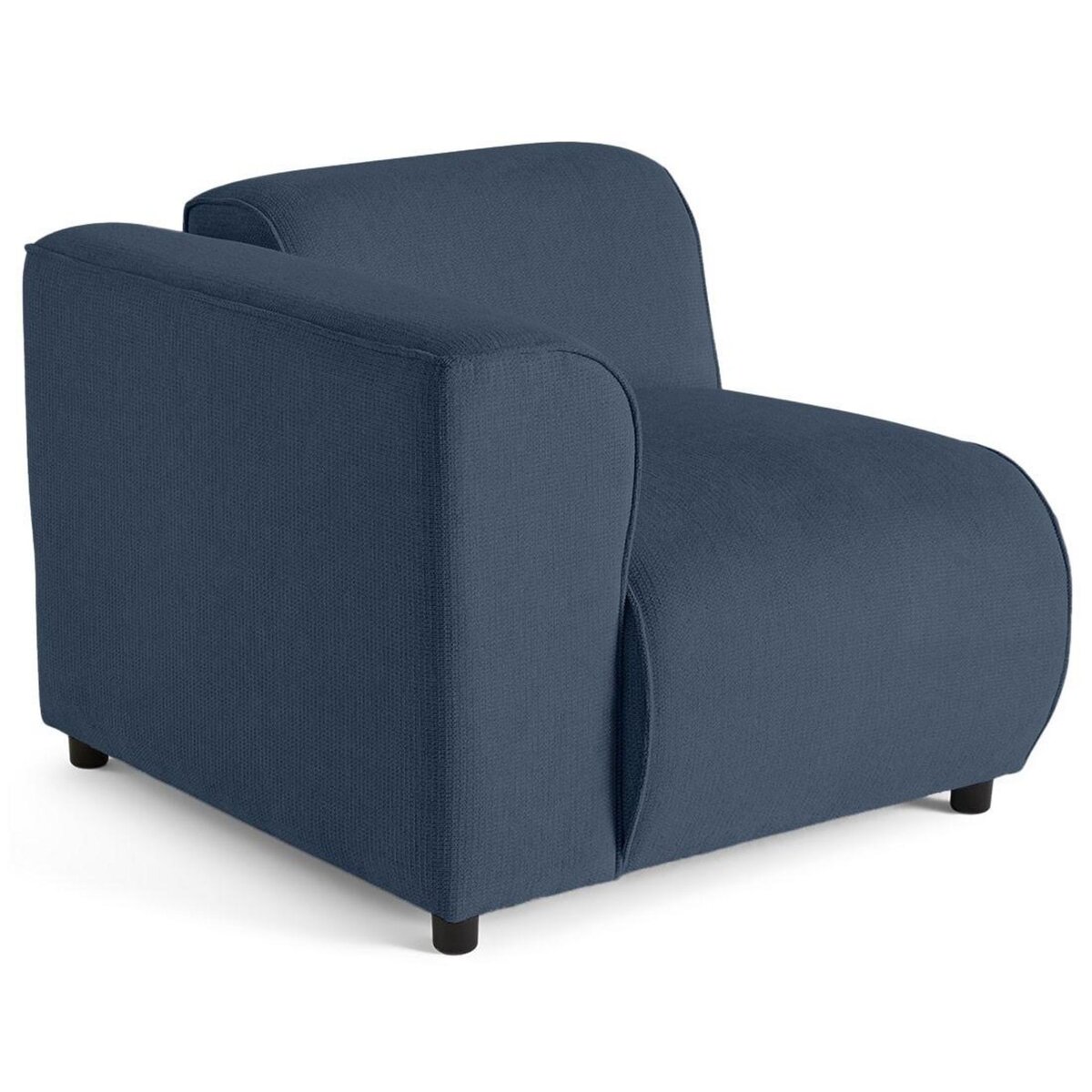 LISA DESIGN Suaro - module d'assise d'angle gauche en tissu texturé