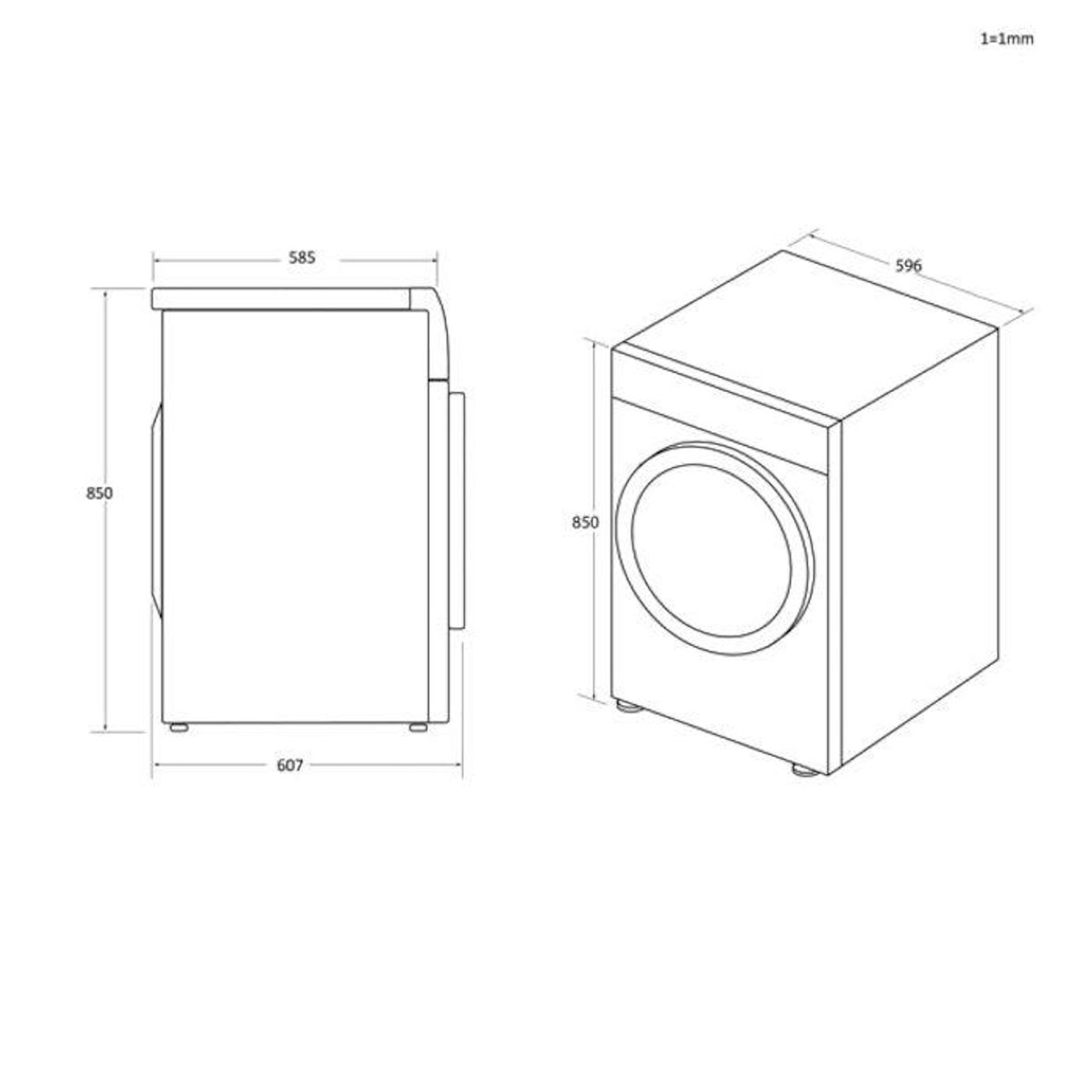 Candy Sèche-linge pompe à chaleur 10kg 55cm – Candy CAN8059019041537