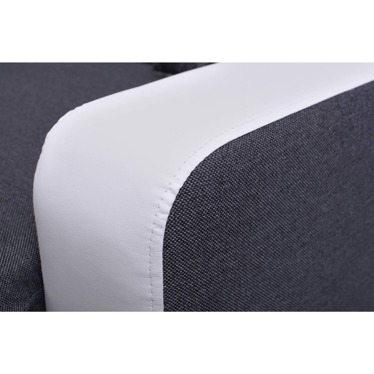 LISA DESIGN Dustin - canapé d'angle réversible - 4 places - convertible avec coffre - têtières réglables