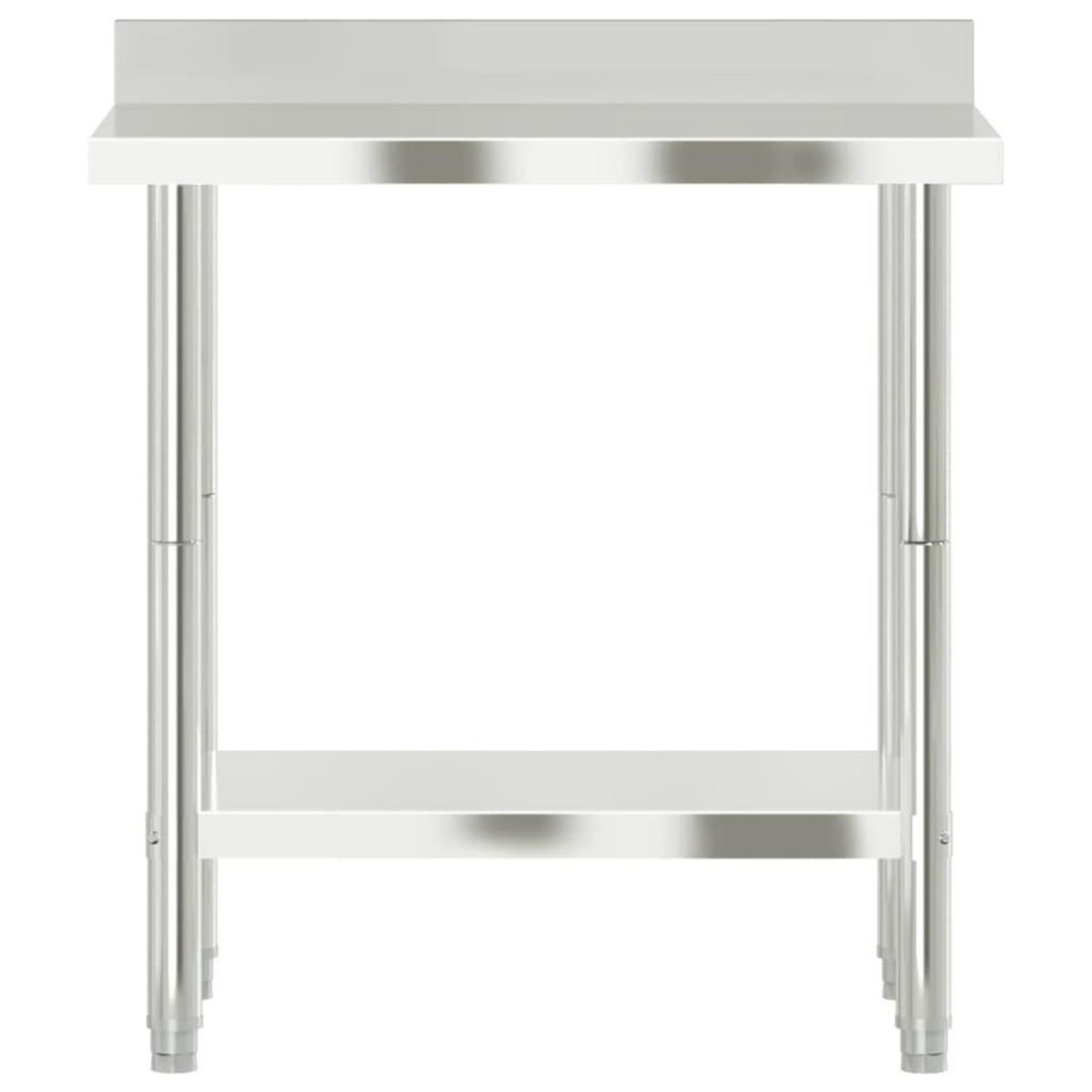 VIDAXL Table de travail de cuisine avec dosseret 82,5x55x93 cm inox