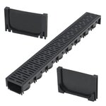 VIDAXL Canaux de drainage Plastique 1 m