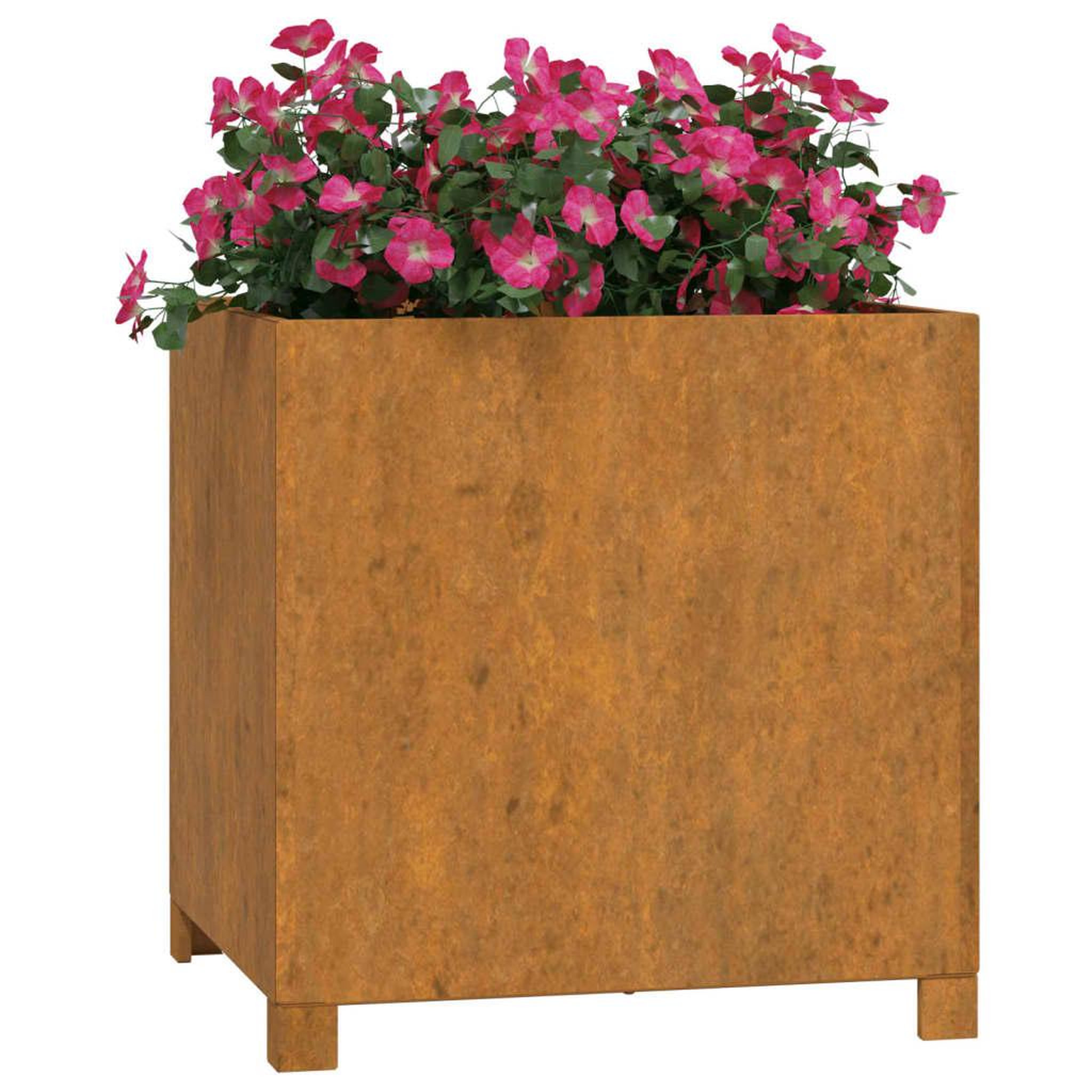 Voir la diapositive 3 : VIDAXL Jardiniere avec pieds Rouille 49x47x50 cm Acier corten