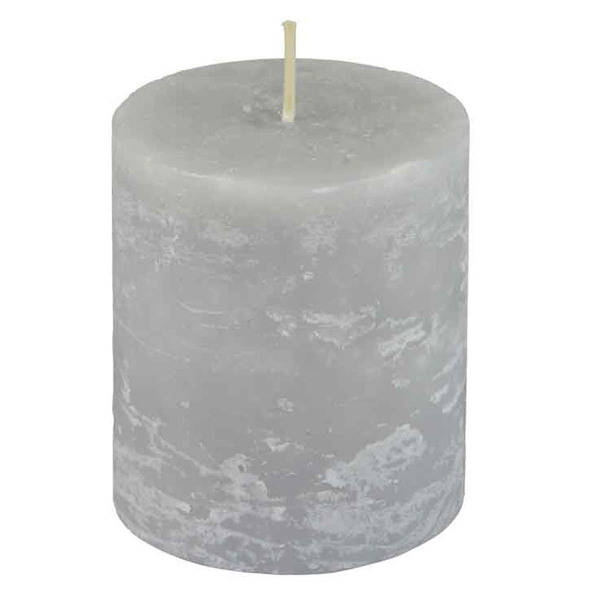 HOMEA Bougie pilier déco  rustique  7cm gris