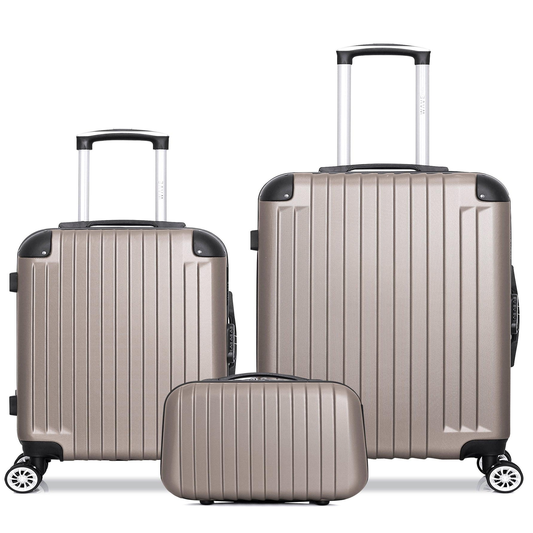 WAVE PARIS Wave paris - lot de 3 - valise weekend, valise cabine et vanity tage. Coloris disponibles : Gris, Bleu, Noir, Marron