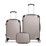 WAVE PARIS WAVE PARIS - Lot de 3 - Valise weekend, valise cabine et vanity TAGE. Coloris disponibles : Marron, Bleu, Gris, Noir