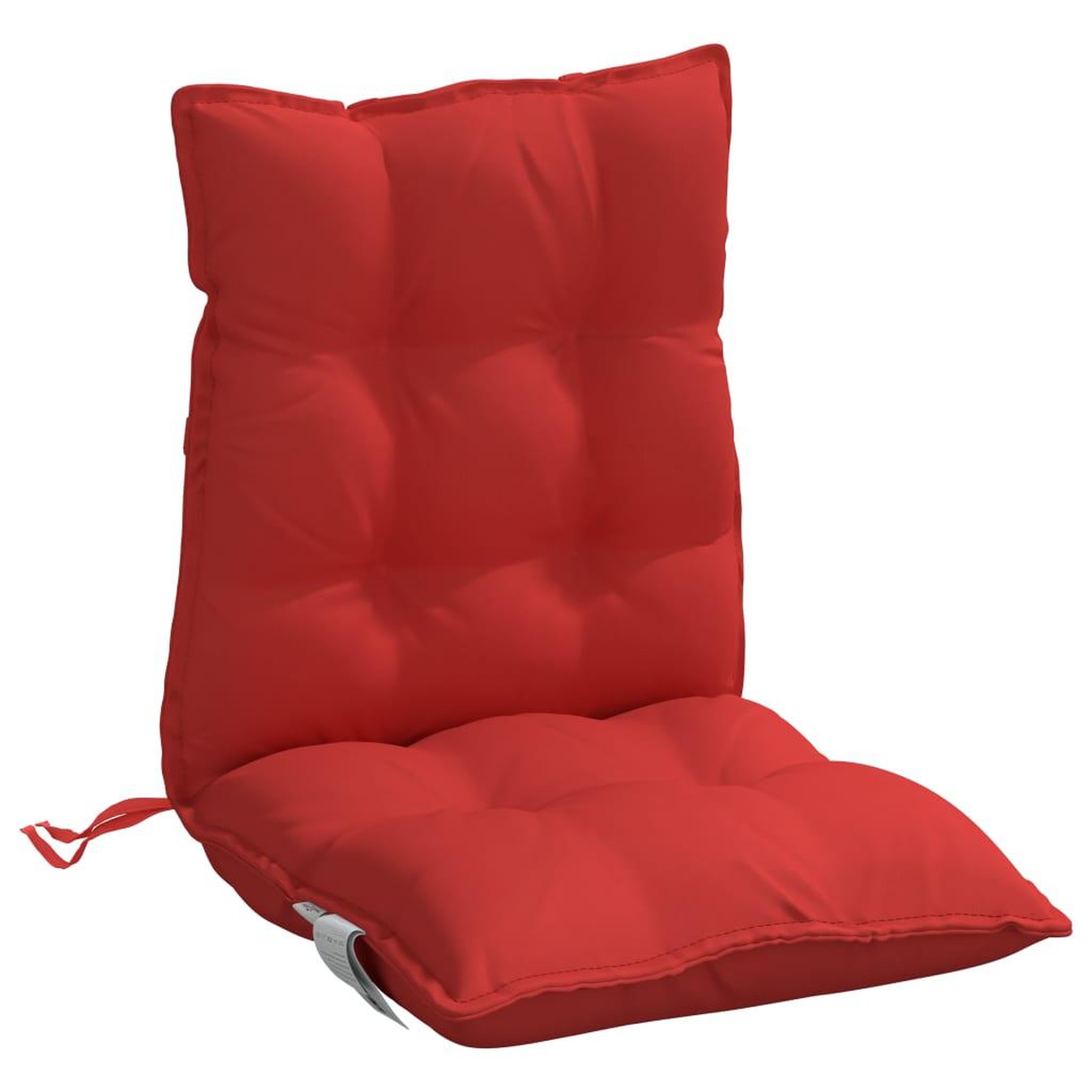 Voir la diapositive 5 : VIDAXL Coussins de chaise a dossier bas lot de 4 rouge tissu oxford