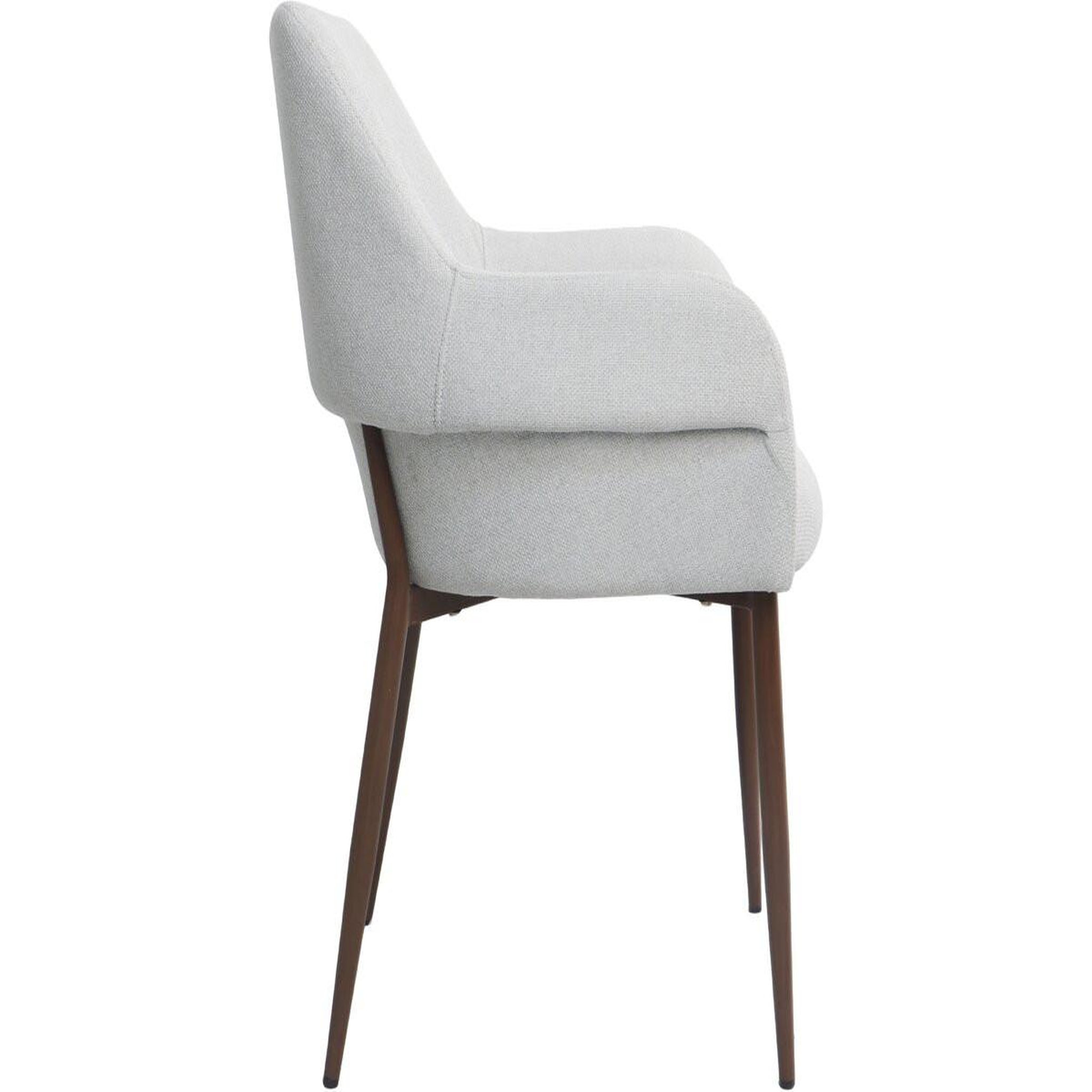Voir la diapositive 5 : Habitat et Jardin Lot de 2 chaises de salle à manger avec accoudoirs  jade  - gris clair