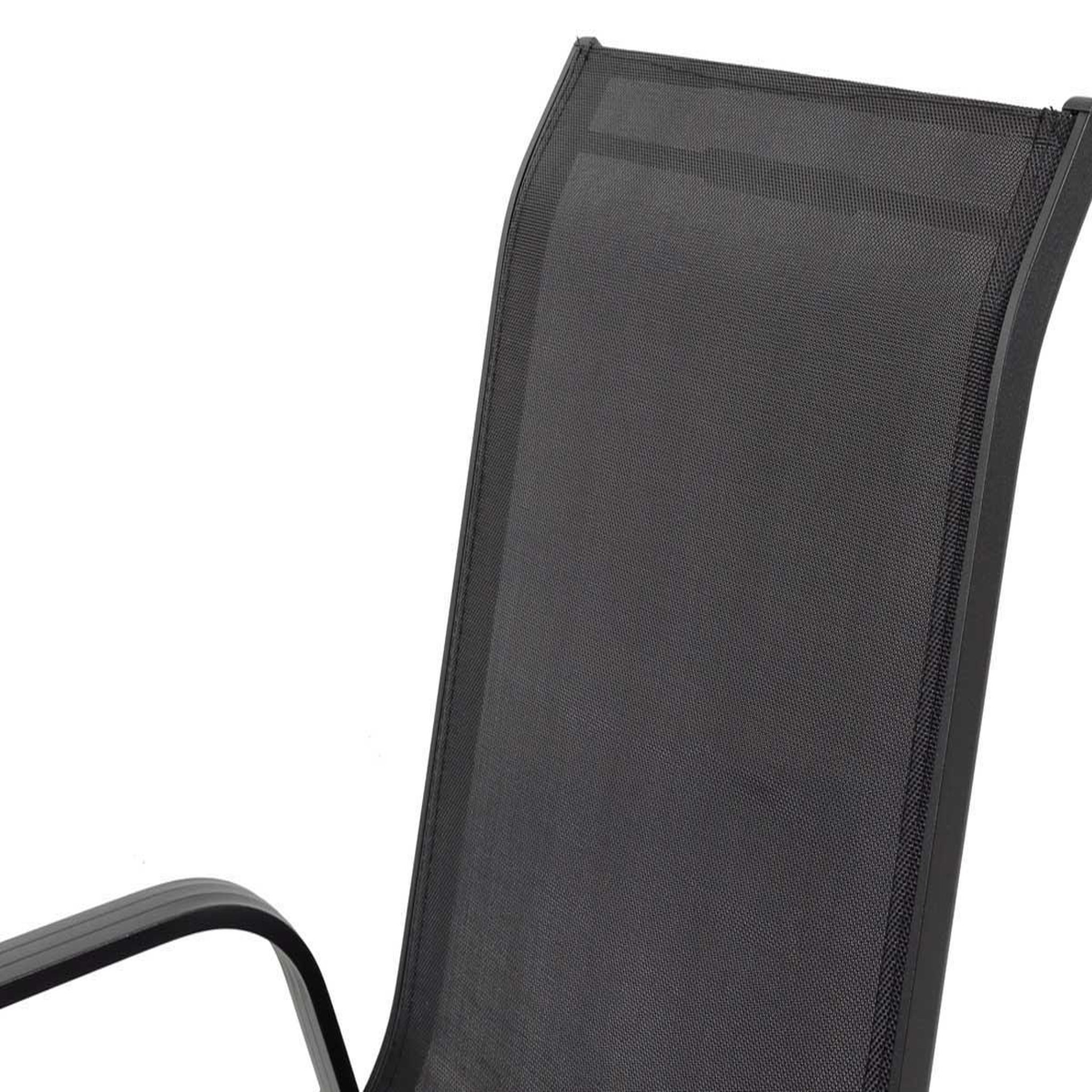 Voir la diapositive 4 : Habitat et Jardin Lot de 2 fauteuils de jardin  Porto  alu/textilène - Noir