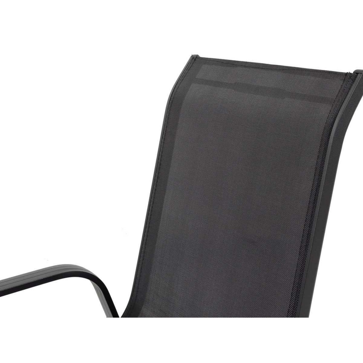 Habitat et Jardin Lot de 2 fauteuils de jardin  Porto  alu/textilène - Noir