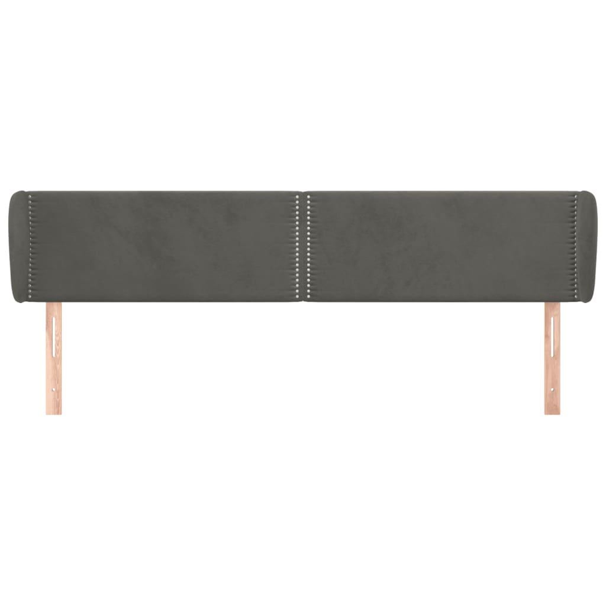 Voir la diapositive 3 : VIDAXL Tete de lit avec oreilles Gris fonce 183x23x78/88 cm Velours