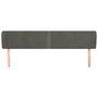 Voir la diapositive 3 : VIDAXL Tete de lit avec oreilles Gris fonce 183x23x78/88 cm Velours
