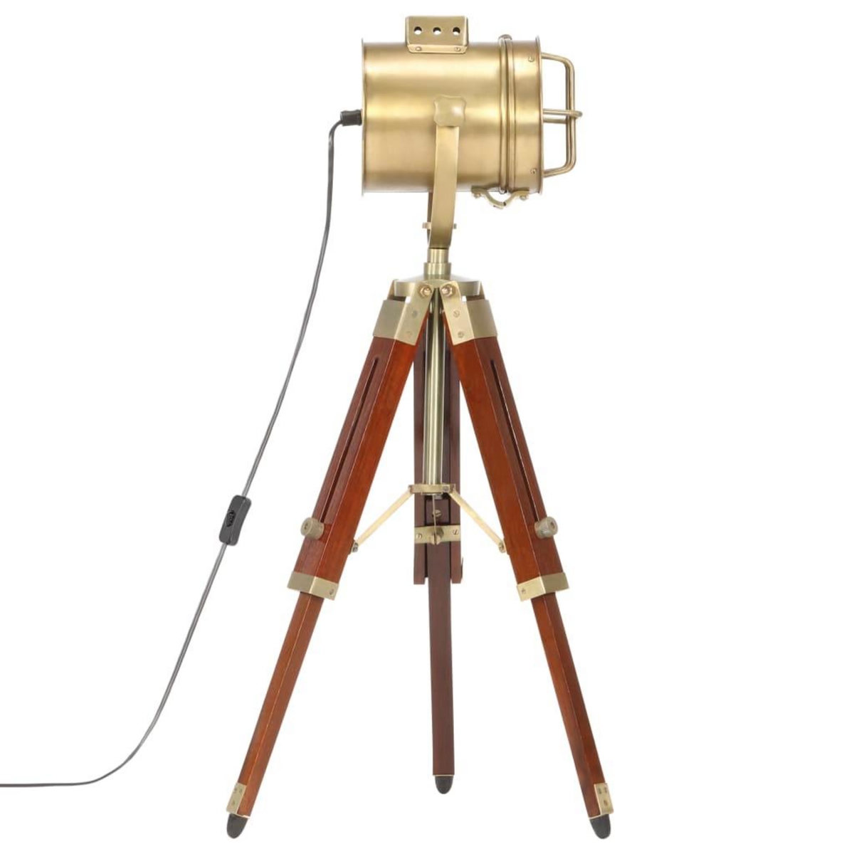 VIDAXL Lampadaire a trepied bois de manguier massif 69 cm