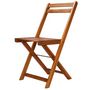 Voir la diapositive 5 : VIDAXL Mobilier de bistro pliable 3 pcs Bois d'acacia solide