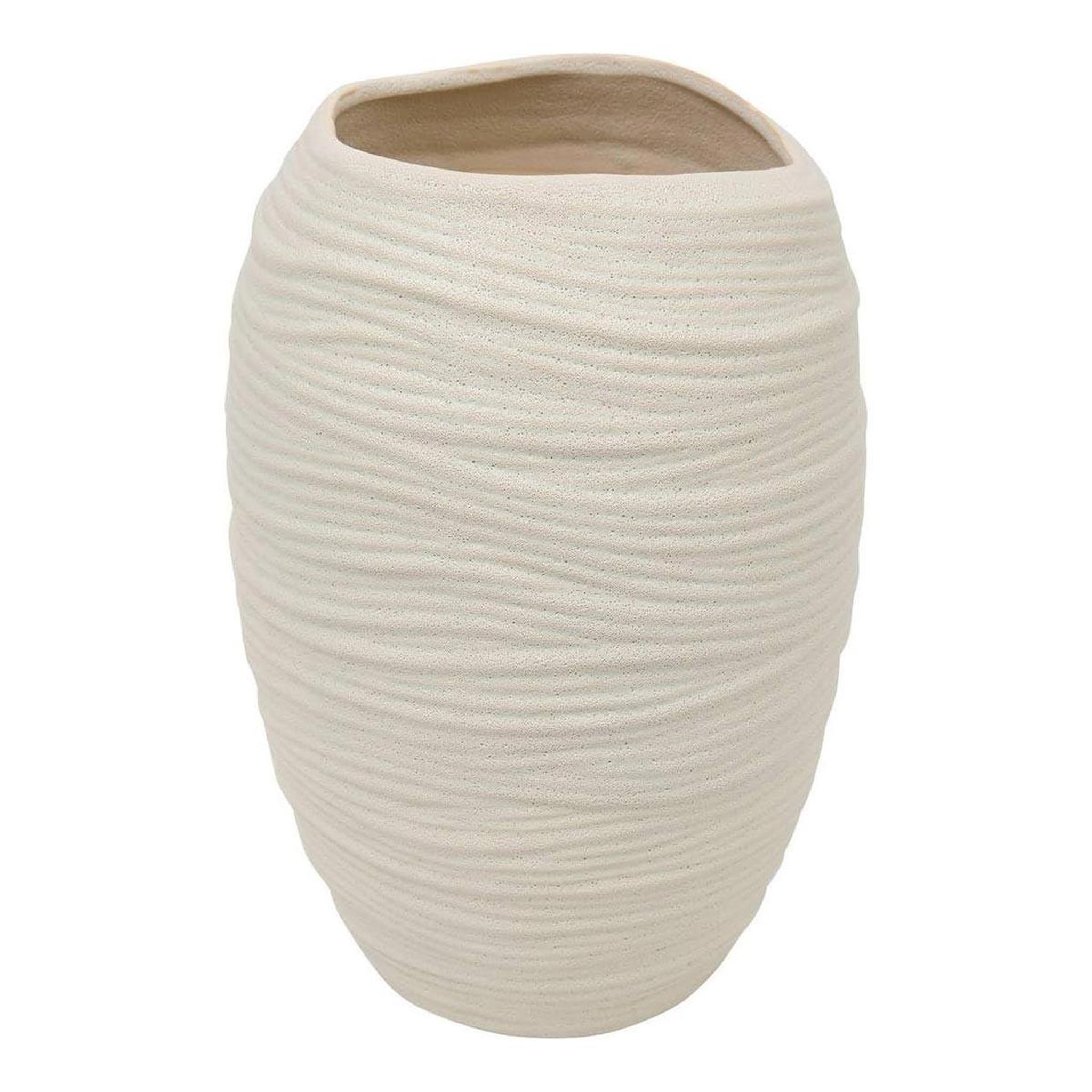 ATMOSPHERA Vase déco en céramique  prudi  31cm blanc