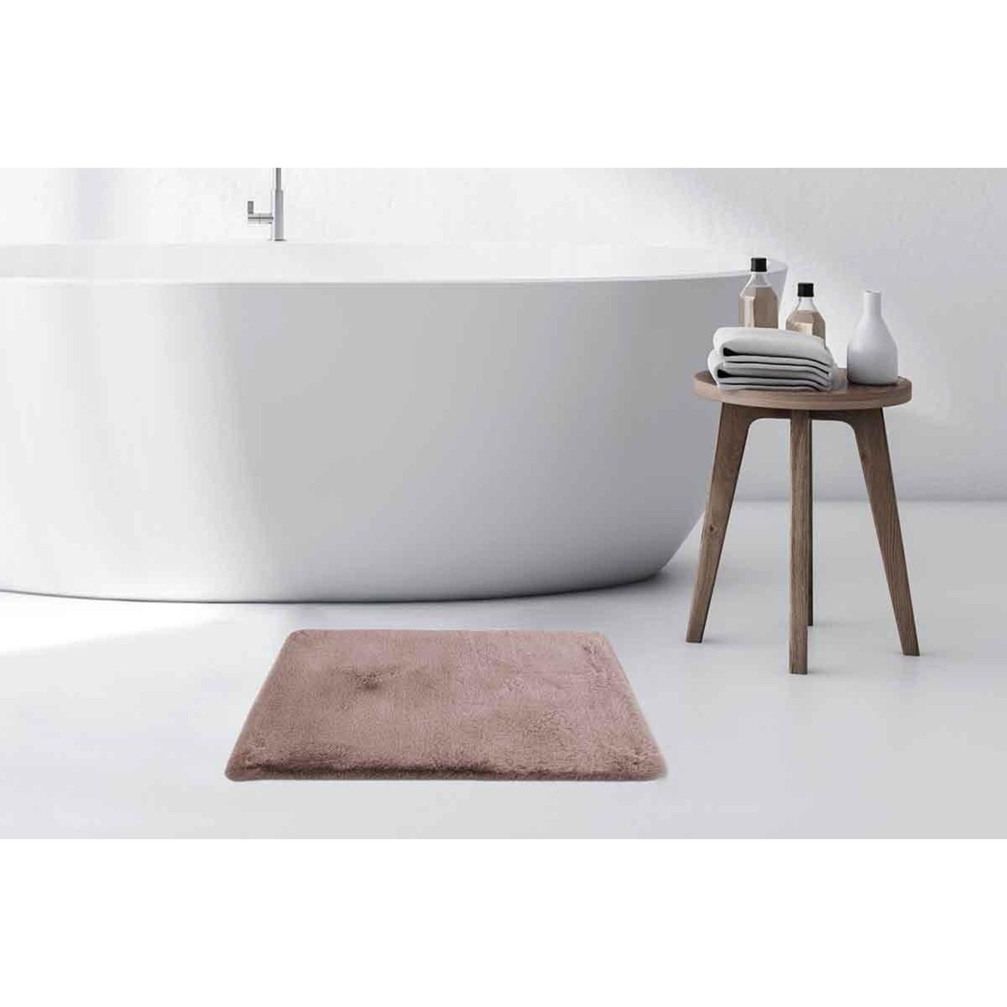 Voir la diapositive 5 : Paris Prix Tapis de Bain Doux Antidérapant  Rabbit  Rose
