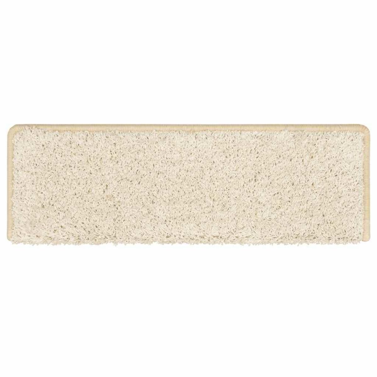 VIDAXL Tapis d'escalier 30 pcs 65x21x4 cm Blanc