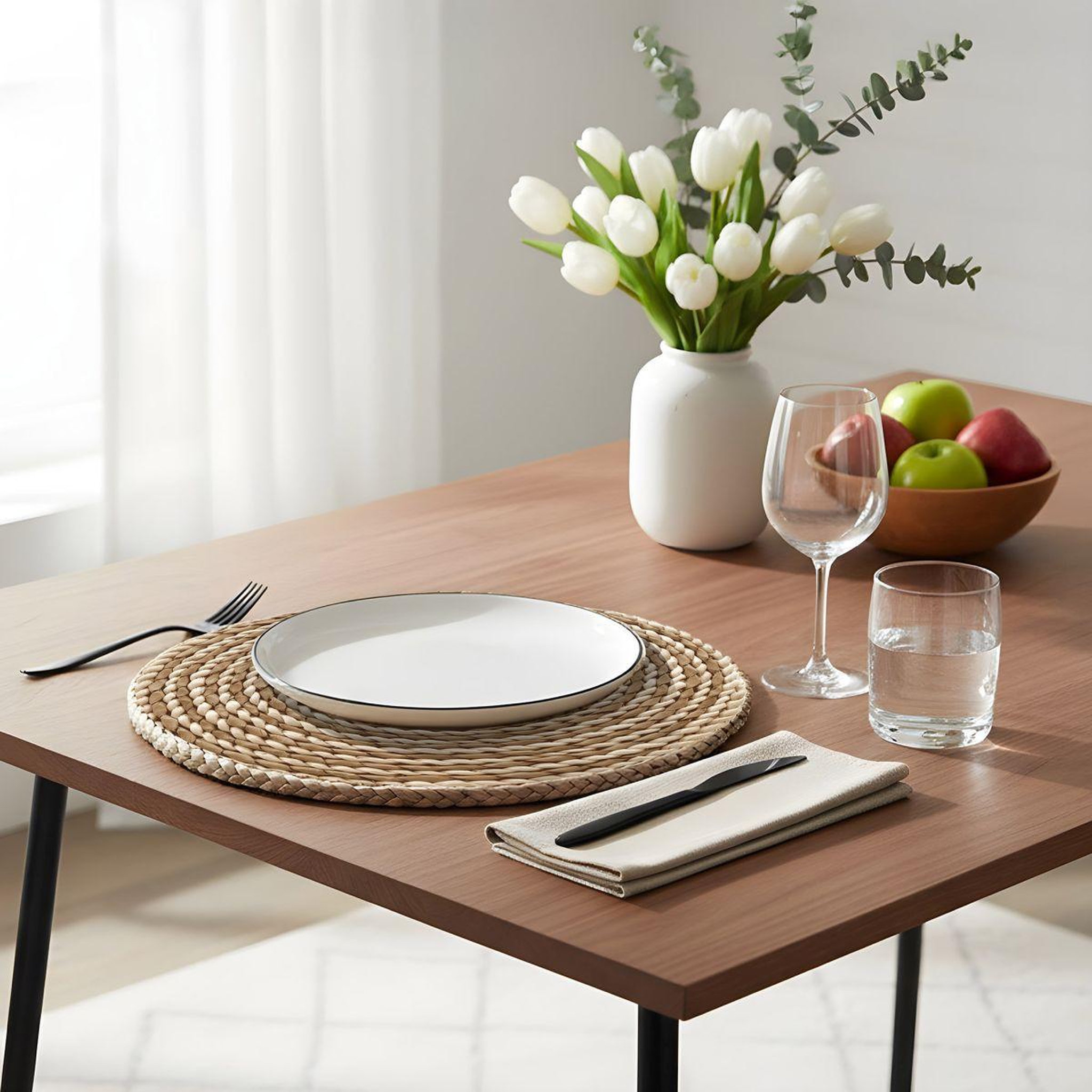 Voir la diapositive 3 : Douceur d'Intérieur Set de table en maïs  cordelia  35cm naturel