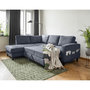 Voir la diapositive 3 : BEST MOBILIER Molly - canapé d'angle gauche 5 places convertible en tissu