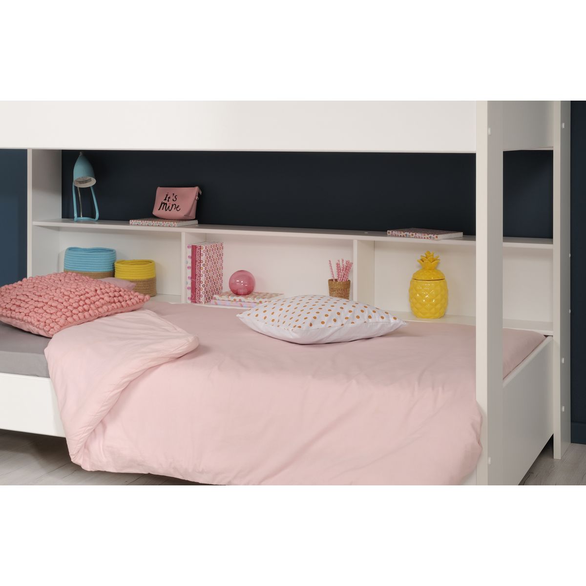 Lit superposé avec rangement 90x200cm MATEO