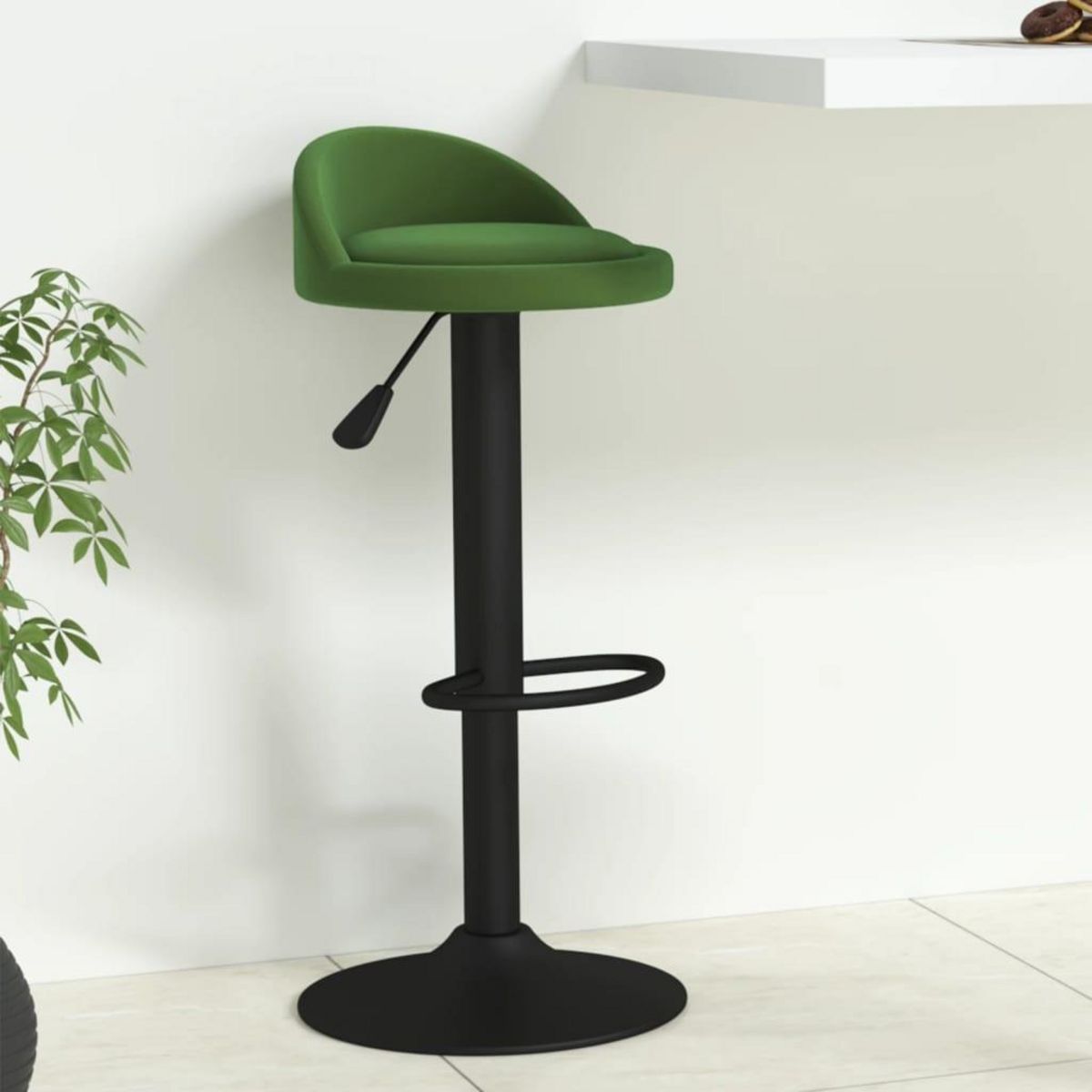 VIDAXL Tabouret de bar Vert fonce Velours