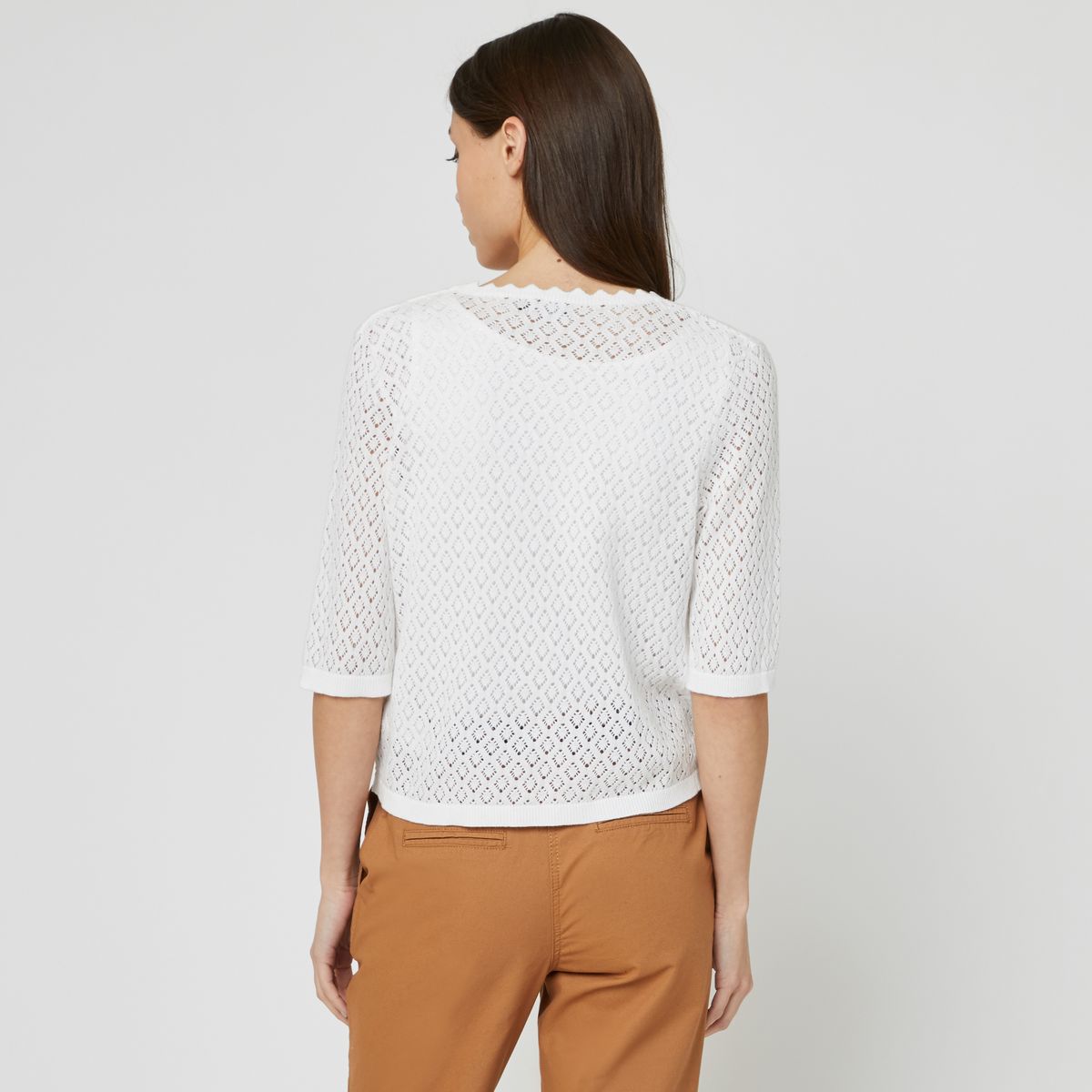 INEXTENSO Gilet écru femme