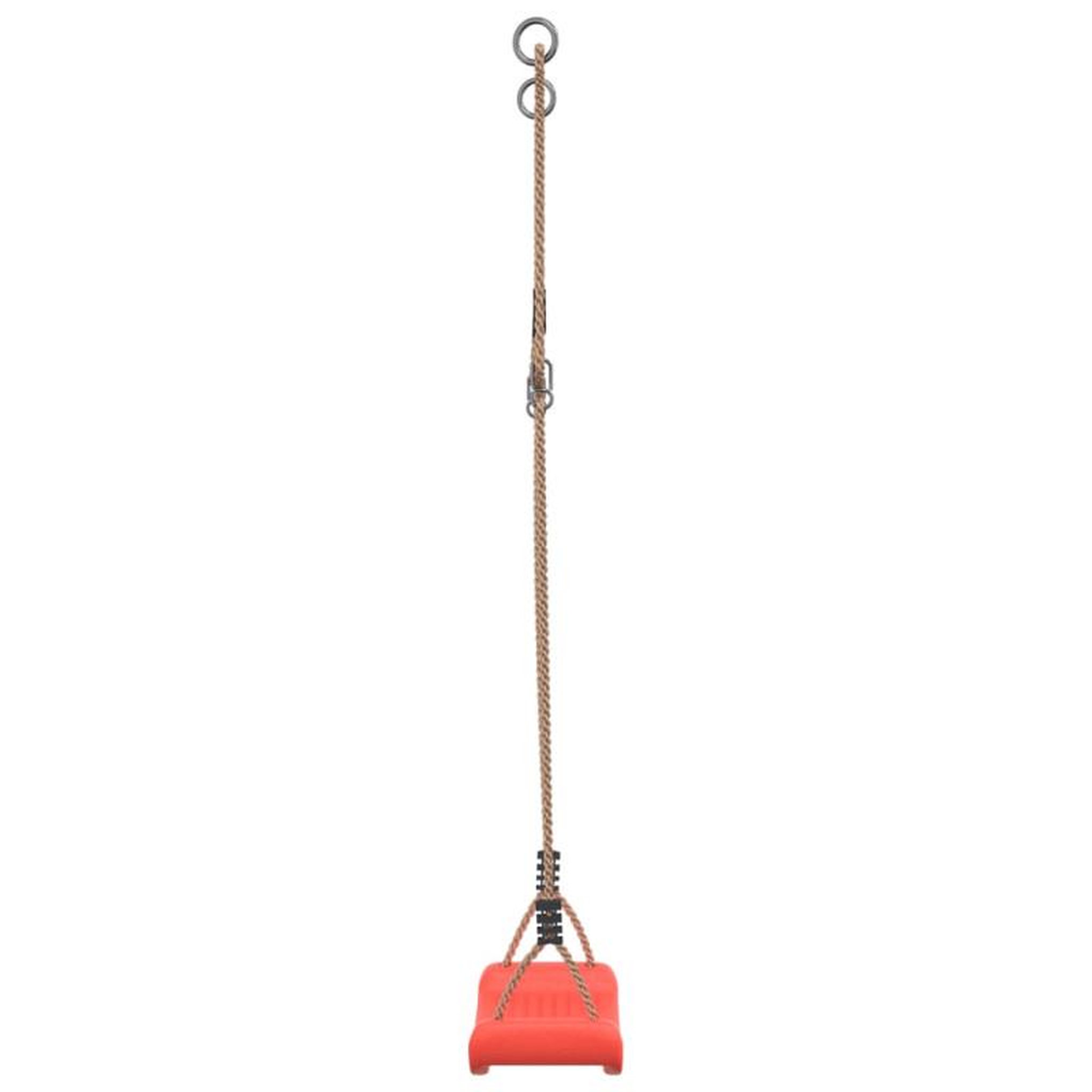 Voir la diapositive 5 : VIDAXL Balançoire d extérieur d enfants simple et corde réglable rouge