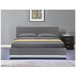 Habitat et Jardin Lit LED avec coffre  Anastasia  - 180 x 200 - Gris foncé