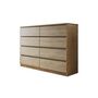 Voir la diapositive 2 : BEST MOBILIER Celia - commode 8 tiroirs - effet bois - 139 cm - style contemporain