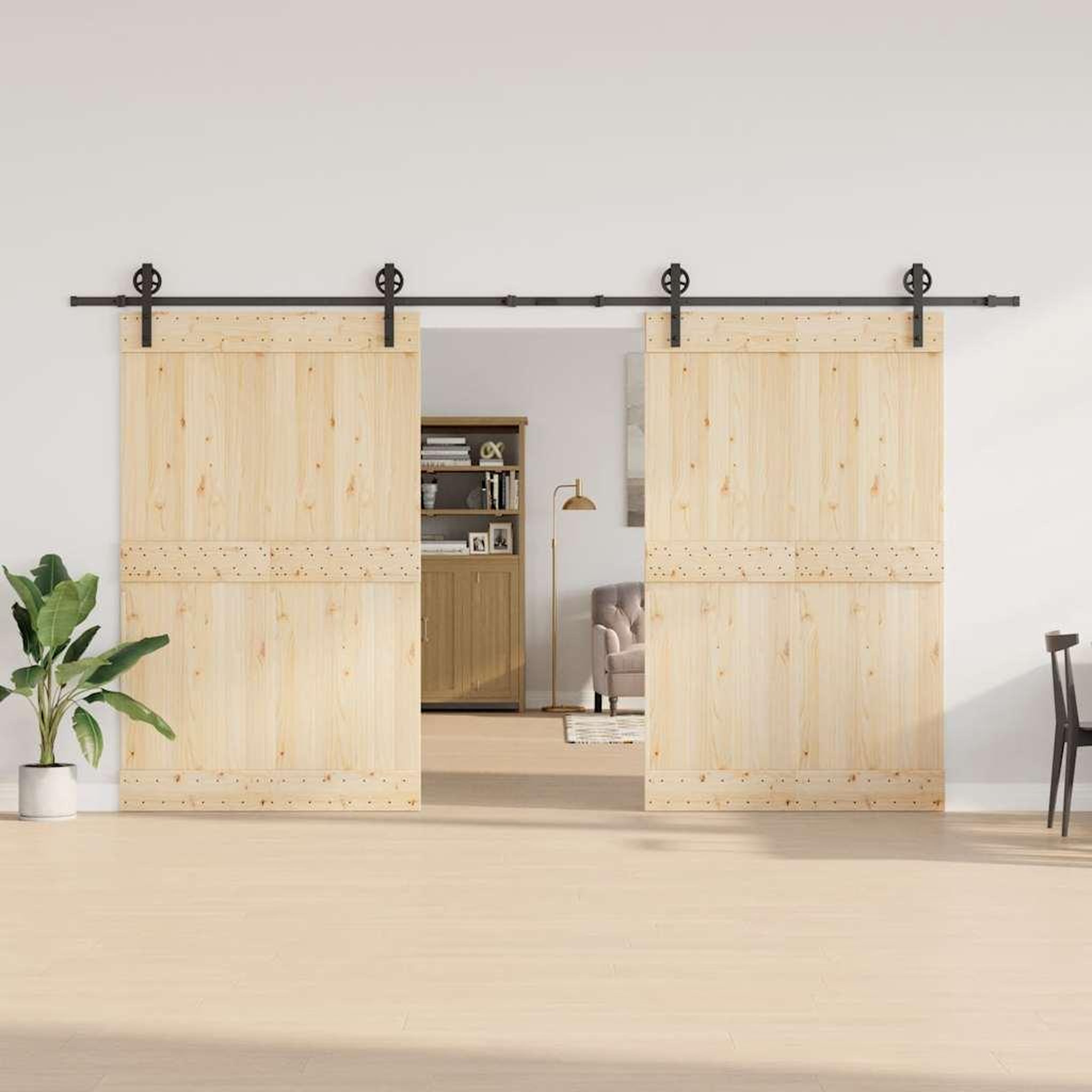 Voir la diapositive 3 : VIDAXL Kit de quincaillerie de porte coulissante 400 cm acier noir
