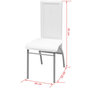 Voir la diapositive 6 : VIDAXL Jeu de salle a manger 5 pcs Blanc