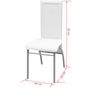 Voir la diapositive 6 : VIDAXL Jeu de salle a manger 5 pcs Blanc