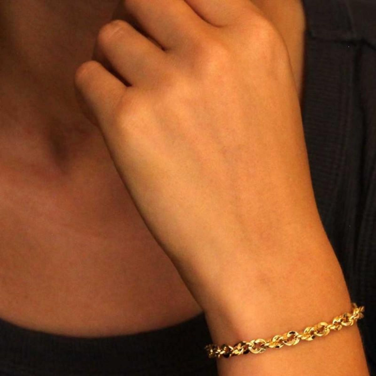 L'ATELIER D'AZUR Bracelet Or Jaune Maille Corde - Femme