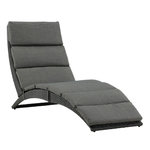 Paris Prix Chaise Longue  Archie  158cm Noir