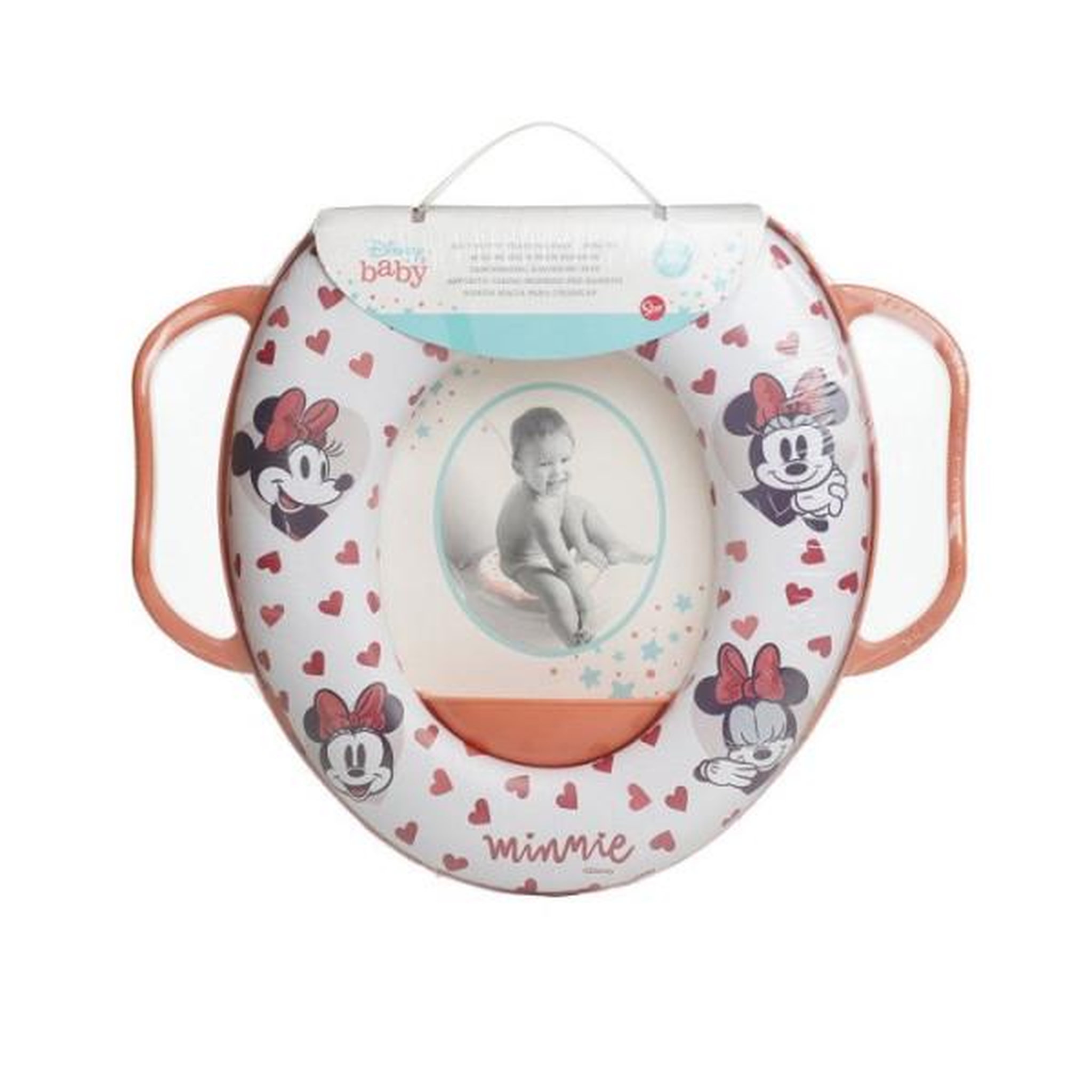 Voir la diapositive 3 : THERMOBABY Réducteur WC - THERMOBABY - Confort avec poignées - Minnie
