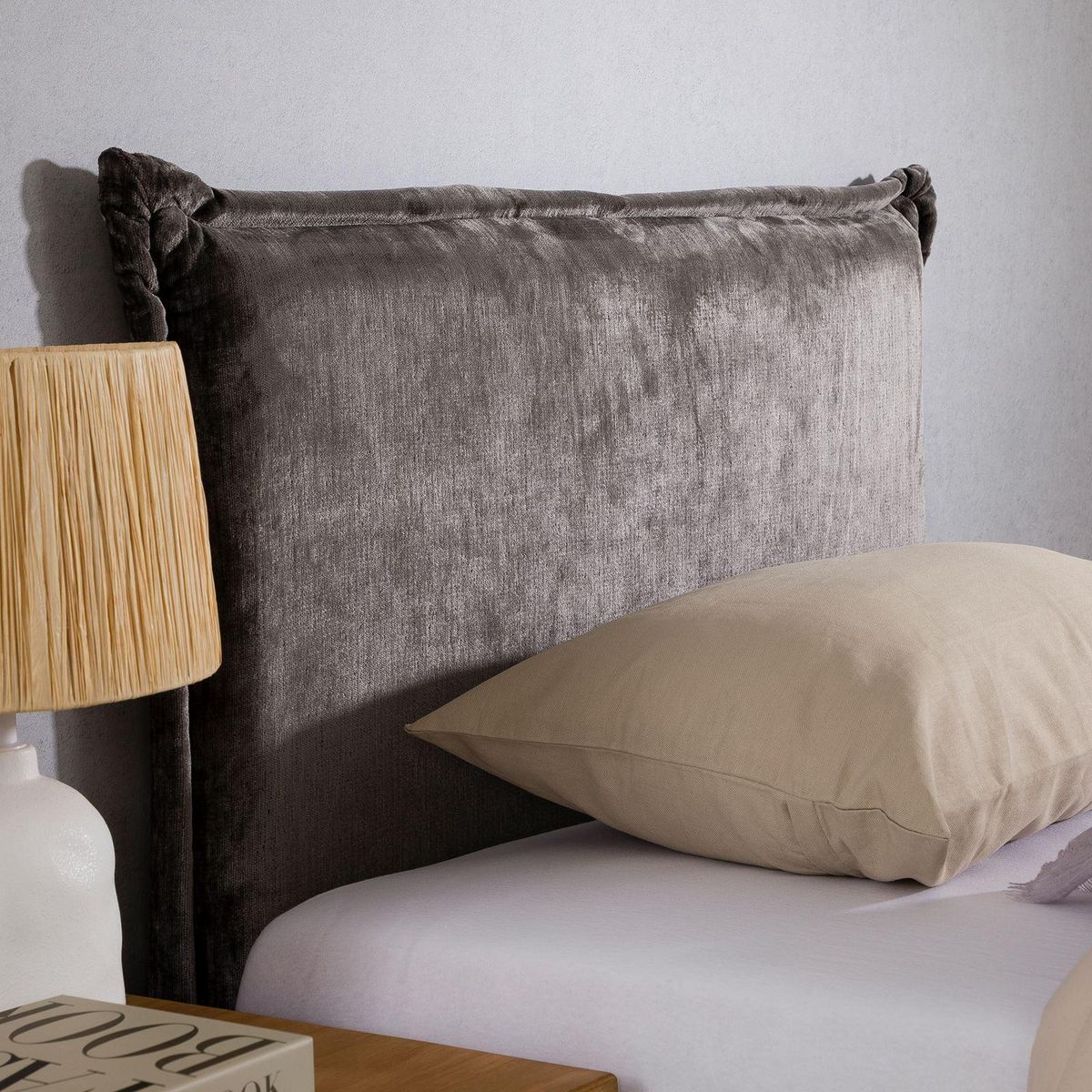 IDIMEX Tête de lit DELMO 90 sur pieds, en tissu