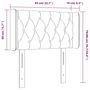 Voir la diapositive 6 : VIDAXL Tete de lit avec oreilles Creme 83x16x78/88 cm Tissu