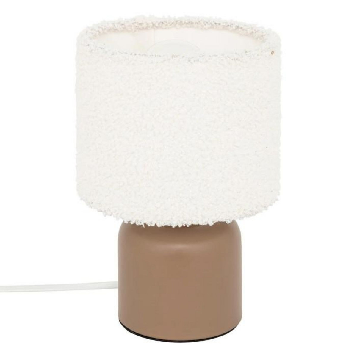 ATMOSPHERA Lampe à Poser Bouclette  Bona  22cm Marron