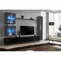Voir la diapositive 1 : Paris Prix Meuble TV Mural Design  Switch XVIII  280cm Noir & Gris