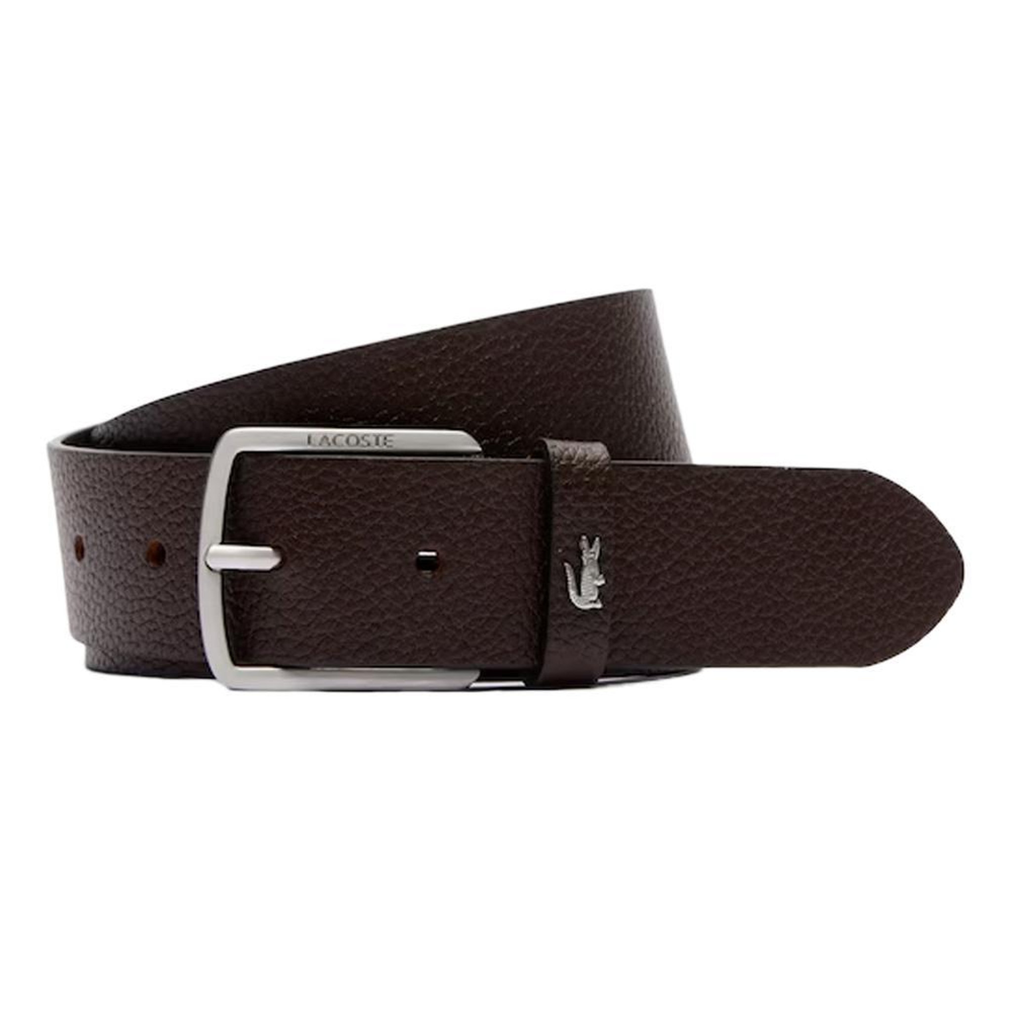 Lacoste Ceinture Marron Cuir Homme Lacoste 35 Grainé. Coloris disponibles : Marron