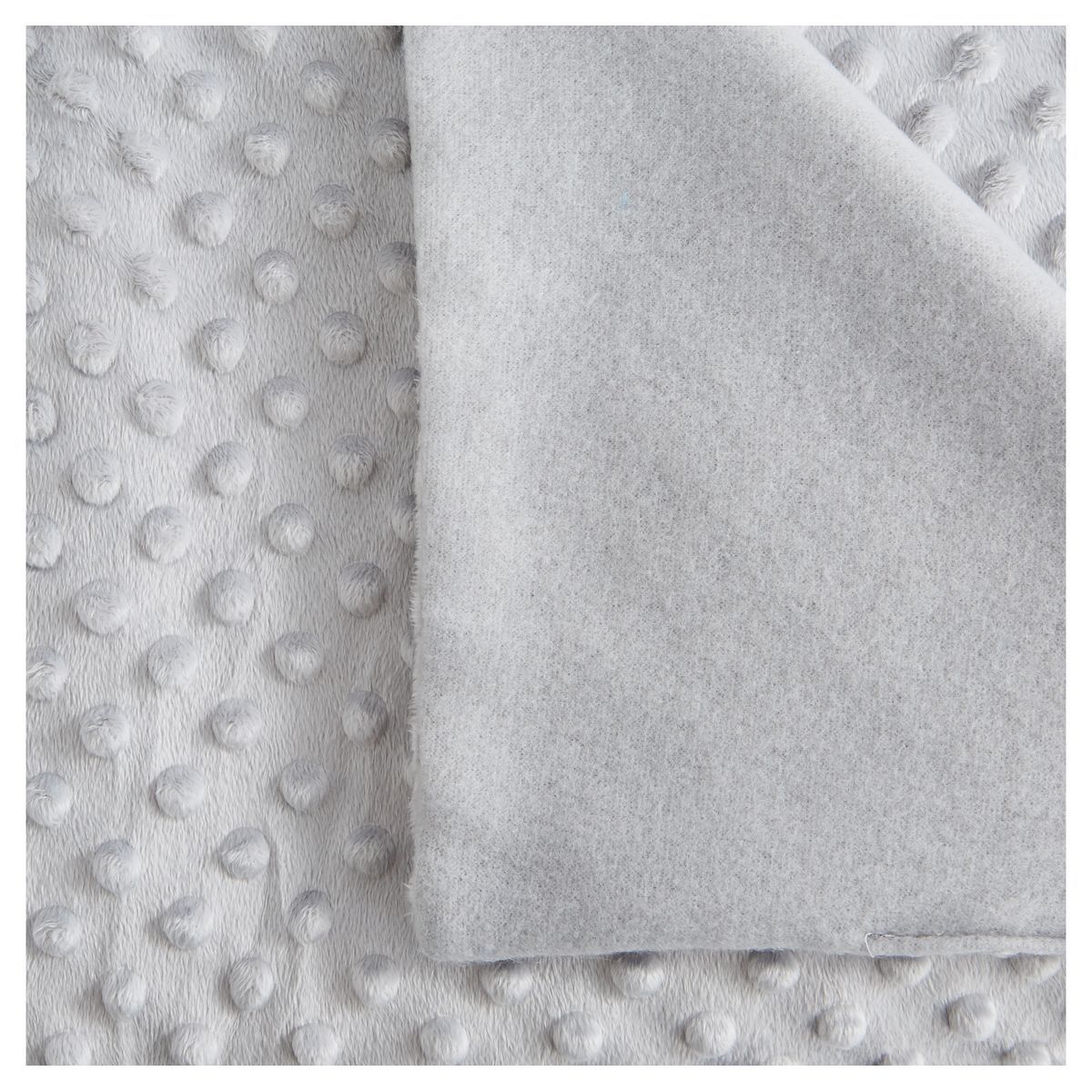 ACTUEL Plaid polaire uni en polyester effet gaufré